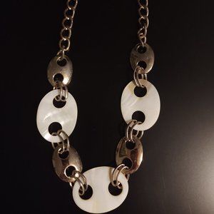 Gold Tone Iridescent Mother Of Pearl